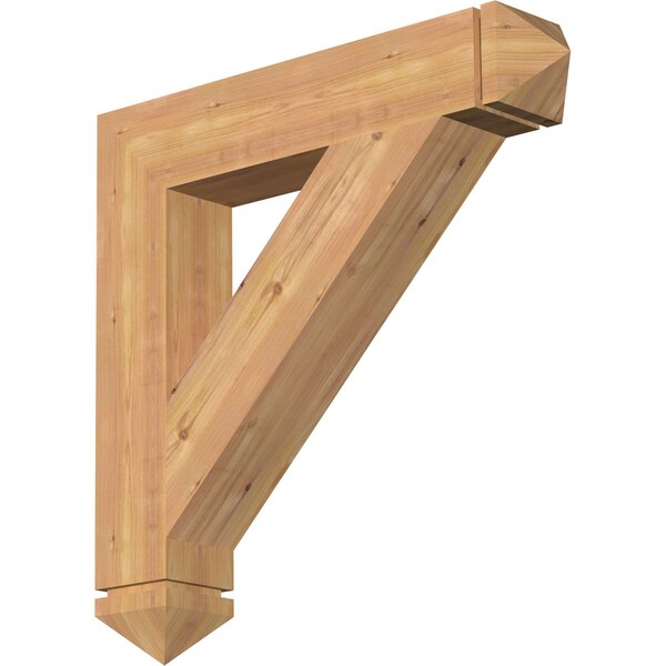 Ekena Millwork Traditional Arts & Crafts Smooth Bracket, Western Red Cedar, 5 1/2"W x 32"D x 32"H BKT06X32X32TRA03SWR - main